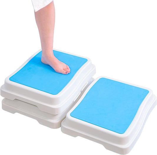 Bath Step,Set of 3 Stackable Bathtub Non Slip Safety Step Stool, Indoor/Outdoor Handicap Wideing Hands Free Platform Medical Portable Stack-Able, for High Beds, Kitchens,Bathroom.