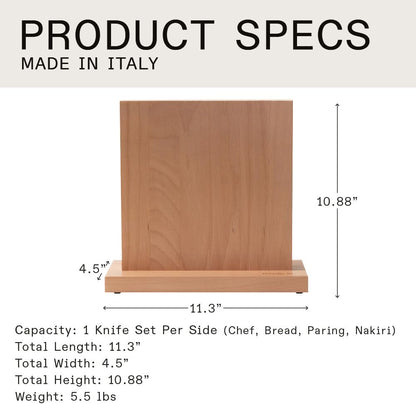 Made In Cookware - Knife Block - Italian Beechwood - Made in Italy