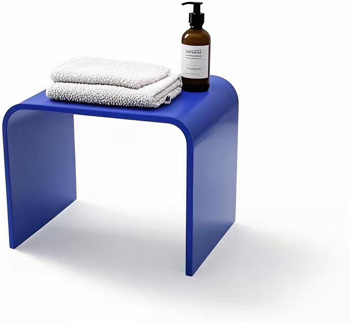 Acrylic 13.4 Inches Small Kids' Step Toilet Stool Set of 2,Clear Footstool for Bathroom, Multi-Use as Shower/Water-Resistant Stool,Seating and Placing Items (10.2" D x 13.4" W x 10.2" H（2PCS)