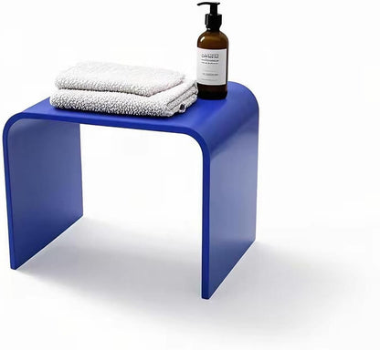 Acrylic 13.4 Inches Small Kids' Step Toilet Stool Set of 2,Clear Footstool for Bathroom, Multi-Use as Shower/Water-Resistant Stool,Seating and Placing Items (10.2" D x 13.4" W x 10.2" H（2PCS)