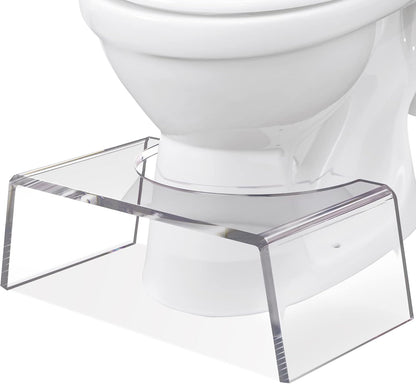 Clear Acrylic Step Stool for Kids - Potty Training Aid, Modern Foot Stool for Toddlers, Children Bathroom & Toilet Chair | 7.5'' High