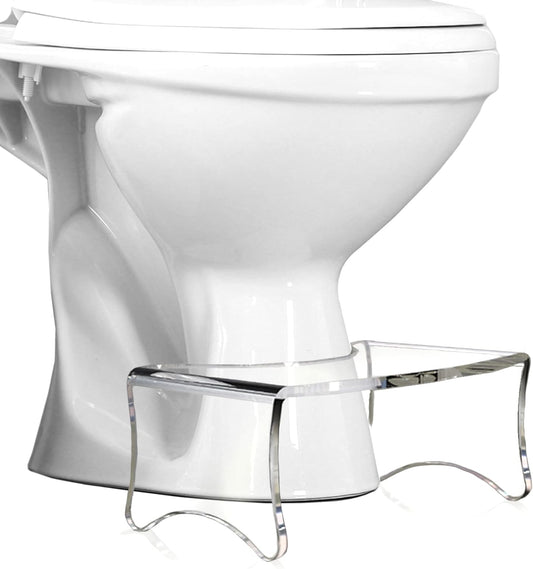 STAUBER Best Clear Waterfall Acrylic Potty Stool - Squatting Toilet Stool