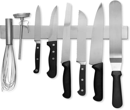 Modern Innovations 24 Inch Stainless Steel Magnetic Knife Bar with Multipurpose Use as Knife Holder, Knife Magnetic Strip, Kitchen Utensil Holder, Tool Holder, Art Supply Organizer & Home Organizer