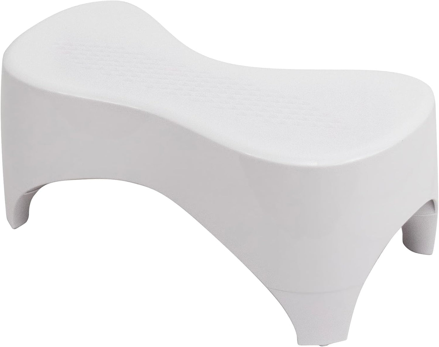 TUSHY Ottoman: A Premium Toilet Stool for The Bathroom, Modern Sleek Design | Squatting Position Helps Improves Bowel Health & Relieves Constipation (Relaxed 7.5" White/Bamboo)