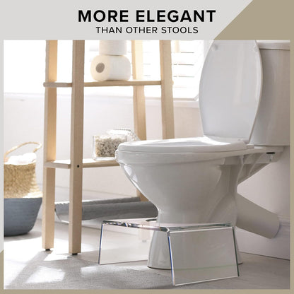 Clear Acrylic Step Stool for Kids - Potty Training Aid, Modern Foot Stool for Toddlers, Children Bathroom & Toilet Chair | 7.5'' High