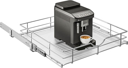 WelFurGeer 2-Tier Kitchen Cabinet Pullout Shelf and Drawer Organizer, Soft Close Pantry Pull Out Shelves, Heavy Duty Pull Out Cabinet Organizer with Shelf Liner for Kitchen Cabinets, Pantry Storage