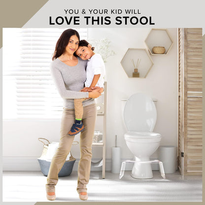 Clear Acrylic Step Stool for Kids - Potty Training Aid, Modern Foot Stool for Toddlers, Children Bathroom & Toilet Chair | 7.5'' High