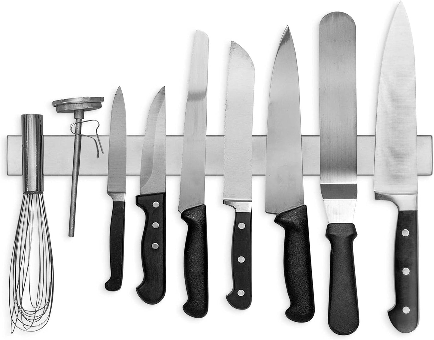 Modern Innovations 24 Inch Stainless Steel Magnetic Knife Bar with Multipurpose Use as Knife Holder, Knife Magnetic Strip, Kitchen Utensil Holder, Tool Holder, Art Supply Organizer & Home Organizer