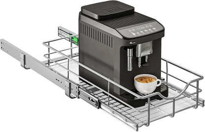 WelFurGeer 2-Tier Kitchen Cabinet Pullout Shelf and Drawer Organizer, Soft Close Pantry Pull Out Shelves, Heavy Duty Pull Out Cabinet Organizer with Shelf Liner for Kitchen Cabinets, Pantry Storage