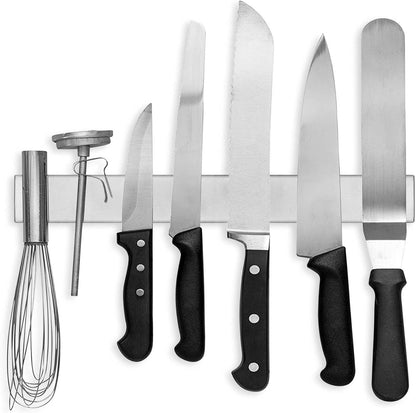 Modern Innovations 24 Inch Stainless Steel Magnetic Knife Bar with Multipurpose Use as Knife Holder, Knife Magnetic Strip, Kitchen Utensil Holder, Tool Holder, Art Supply Organizer & Home Organizer